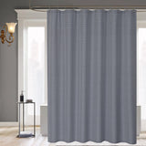 Garvee Duschvorhang Aus Leinenstoff, Wasserabweisend, Waffelstruktur, 72x72 Zoll, Badezimmer, Hotel-Luxus, Rostfreie Ösen - Marineblau