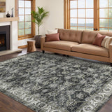 Garvee Waschbarer Vintage Teppich 200x290cm Mit Rutschfester Unterseite Für Wohnzimmer Schlafzimmer Flur Esszimmer, Polyester, Weich, Pflegeleicht