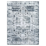 Garvee Waschbarer Orientteppich Für Das Wohnzimmer, Weicher Teppich Für Das Schlafzimmer, Wasserfest, Grau, 80 x 150 cm