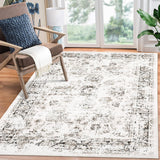 Garvee Vintage Teppich 120x170 cm Beige-Taupe, Medaillon Blumenmuster Eingangsteppich, Anti-Rutsch & Strapazierfähig Polyester Teppich für Wohnzimmer Schlafzimmer - Beige-Taupe