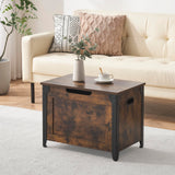 Garvee Aufbewahrungsbank mit Sicherheitscharnier, Vintage-Holzstil für Eingangsbereich und Wohnzimmer, Vintage - 