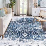 Garvee Persischer Teppich 200×290 cm – Waschbar, Rutschfest, Weicher Kurzflor für Wohnzimmer & Schlafzimmer - Blau