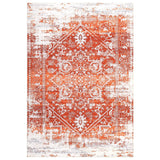 Garvee Sammelteppich Orientalisches Distressed-Design 120 x 170 cm Orange, Pflegeleicht & Fusselfrei Für Wohnzimmer & Schlafzimmer