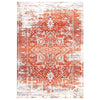 Garvee Sammelteppich Orientalisches Distressed-Design 120 x 170 cm Orange, Pflegeleicht & Fusselfrei Für Wohnzimmer & Schlafzimmer