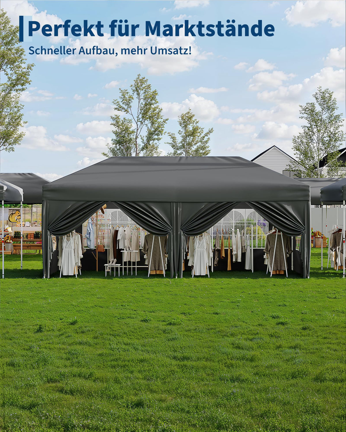 GARVEE Faltpavillon 3 x 6 m in Weiß