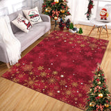 Garvee Wohnzimmer Teppich Weihnachtsteppich Roter Waschbar 120x170cm Für Schlafzimmer Küche Esszimmer Büro - Verrotten