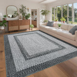 Garvee Teppich Gabion X 350g Perlenflor 100% Polyester Waschbarer TPR Rücken Klassisch Für Wohnzimmer Schlafzimmer Büro