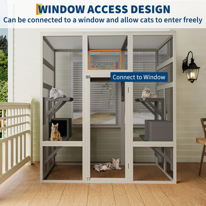 Robuste Konstruktion aus Zedernholz und verzinktem Stahlgitter im Detail