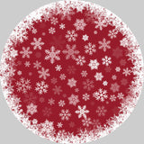 Garvee Runder Weihnachtsteppich Rutschfest Mit Schneeflocke Für Eingang 120 cm Mehrfarbig - Wie gezeigt