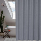 Garvee Navy Duschvorhang Mikrofaser Wasserabweisend Robustes 155gsm Polyester Für Badezimmer 72x84 Zoll - navy
