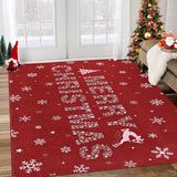 Garvee Wohnzimmer Teppich Roter Elch Waschbar Rutschfest Weihnachtsdeko Für Schlafzimmer Küche Esszimmer Büro 120x170 cm Rot - Verrotten