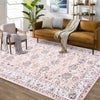 Garvee Waschbarer Teppich 120 x 170 cm Distressed Oriental Rutschfester Teppich für Wohnzimmer Schlafzimmer Esszimmer Home Office Rosa