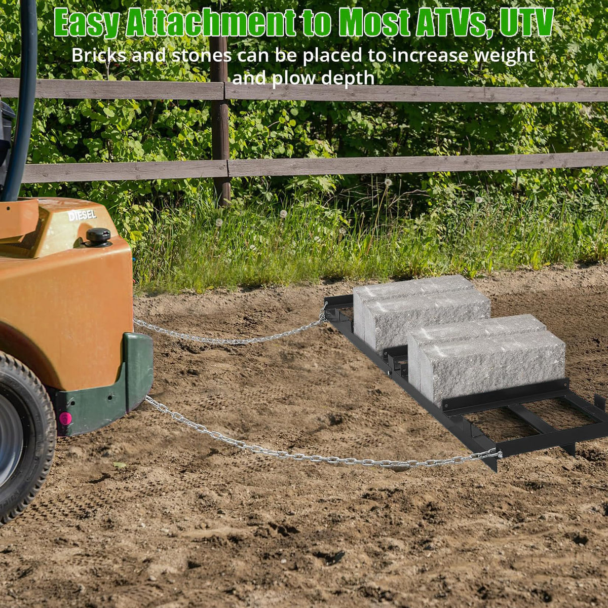 Schlepp-egge für ATV UTV Traktor und Rasentraktor