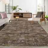 Garvee Modern Bereich Teppich 160x230cm Braun Für Wohnzimmer Schlafzimmer Büro Esszimmer, Maschine Waschbar, Rutschfest, Faltbar