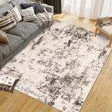 Garvee Abstrakter Teppich Blau/Braun 200x290cm Rutschfest Waschbar Kurzflorig Modernes Design Wohnzimmer Schlafzimmer - Braun