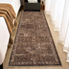 Garvee Vintage Teppich 80 x 150 cm Rutschfest Waschbar Boho Teppich Für Wohnzimmer Schlafzimmer Esszimmer Rotbraun