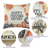GARVEE Federe 45x45 cm Kissenbezüge Herbstdekor Polyester Reißverschluss 4er Set Wohnzimmer Schlafzimmer Thanksgiving