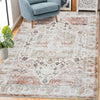 GARVEE Oosters Vloerkleed Taupe 80x150 cm - Afwasbaar, Waterdicht, Vlekbestendig - Voor Woonkamer & Slaapkamer