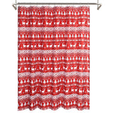 Garvee 90GSM Oxford-Polyester Duschvorhang Wasserdicht Boho-Weihnachtsmuster 72x72 Zoll Festliche Badezimmerdekoration - 