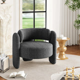 Garvee Sessel aus weißem Lammwoll-Salon, bequem und modern, elegantes Design, langlebiges Material, ideal für Wohnzimmer - 