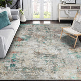 GARVEE Moderner Kurzflor-Teppich 120 x 170 cm, Waschbar, Abstraktes Muster, Rutschfeste Unterseite, Wohnteppich für Wohnzimmer, Schlafzimmer, Flur und Küche, Mehrfarbig - Mehrfarbig