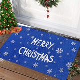 Garvee Antirutsch Türmatte Weihnachtsmotiv Für Küche & Wohnzimmer 50x80 cm Blau Baumwolle Innen & Außen - Blau