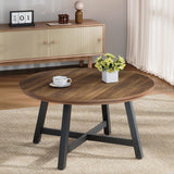 Garvee Moderner Rechteckiger Couchtisch 102x52cm Robust Holz Braun/Schwarz Für Wohnzimmer & Balkon - Marrone