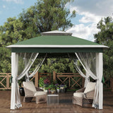 Garvee Pop Up Pavillon 335×335 cm, Mit Moskitonetz, Wasserdicht, UV-Schutz, Höhenverstellbar - Grün
