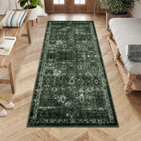 Garvee Vintage Teppich 80 x 150 cm Rutschfest Waschbar Boho Teppich Für Wohnzimmer Schlafzimmer Esszimmer Rotbraun