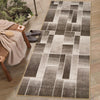 Garvee Waschbarer Teppich mit Niedrigem Flor 80 x 150 cm Braun Rutschfester Weicher Moderner Teppich Für Wohnzimmer Schlafzimmer Küche