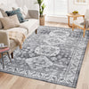 GARVEE Großer Orientteppich Boho Retro Design Maschinenwaschbar Grau 160x230cm Für Wohnzimmer Schlafzimmer Küche