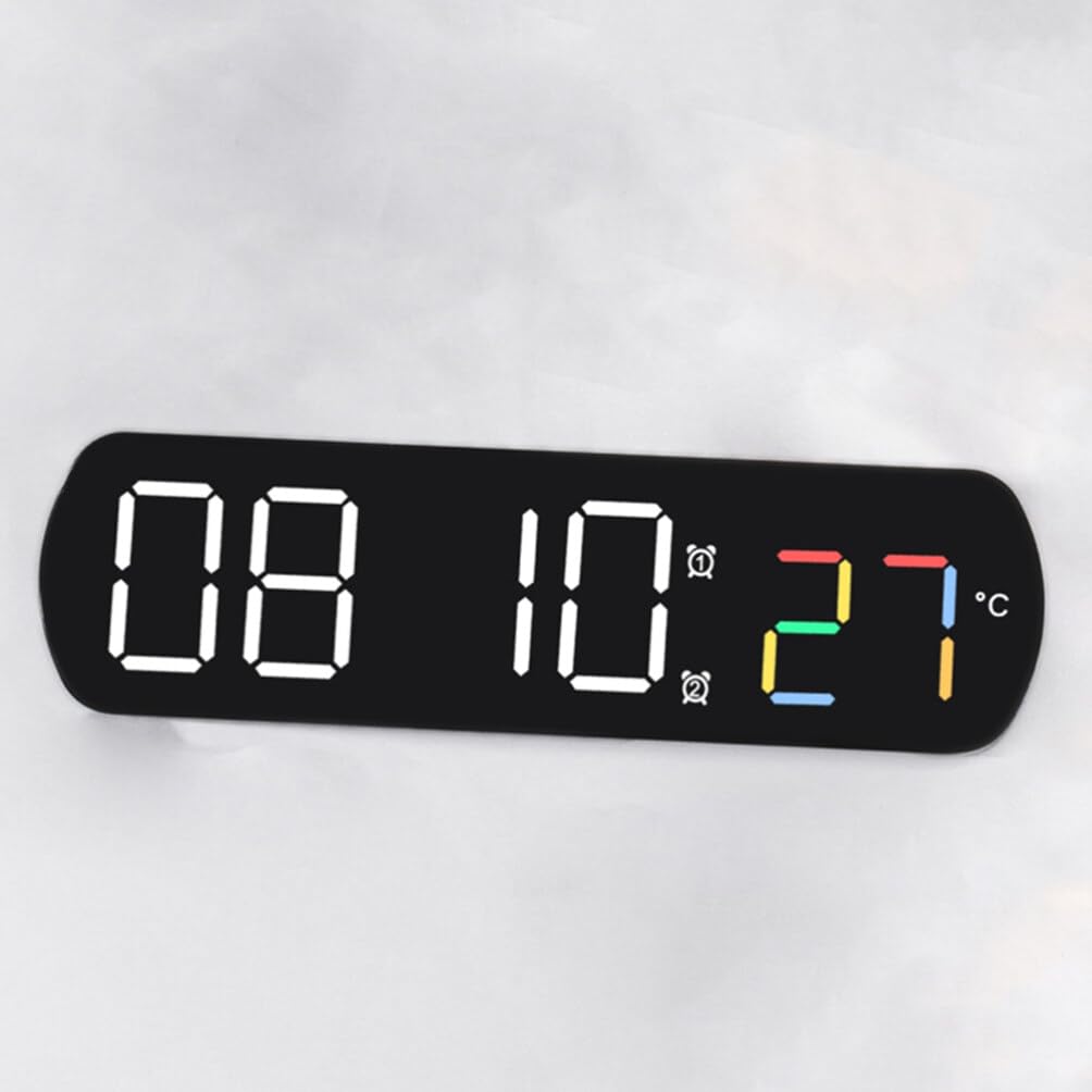 GARVEE Digitale Weckuhr LED Anzeige mit Temperaturanzeige für Schlafzimmer und Büro, Batteriebetrieben, Einstellbare Helligkeit, Sekundenzähler, 16,5 cm