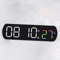 GARVEE Digitale Weckuhr LED Anzeige mit Temperaturanzeige für Schlafzimmer und Büro, Batteriebetrieben, Einstellbare Helligkeit, Sekundenzähler, 16,5 cm