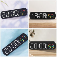 GARVEE Digitale Weckuhr LED Anzeige mit Temperaturanzeige für Schlafzimmer und Büro, Batteriebetrieben, Einstellbare Helligkeit, Sekundenzähler, 16,5 cm