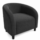 Garvee Velvet Club Chair, U Rückenlehne, Gepolstert, Retro, Für Wohnzimmer & Schlafzimmer - Dunkelgrau