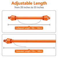 Garvee PTO Gelenkwelle 3.5 cm, 100–140 cm, 6 Spline, Serie 4, Stahl