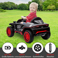 Garvee Kinder Elektroauto Extra Large Rennfahrzeug Schwarz für Rennstrecken ab 3 Jahren