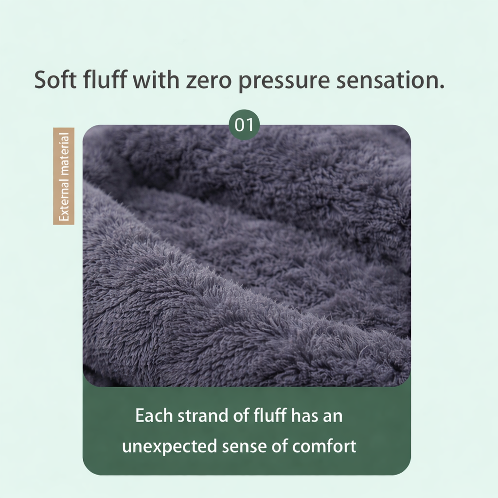 Garvee Hundebett 165 × 100 × 30 cm – Flauschig & Weich aus Kunstkaninchenfell, Waschbar, Warm & Bequem, Dunkelgrau