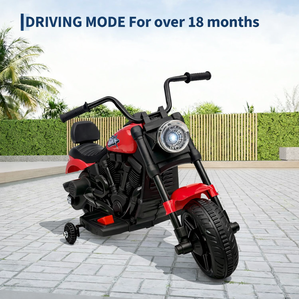 Kinder Elektro-Motorrad mit Stützrädern