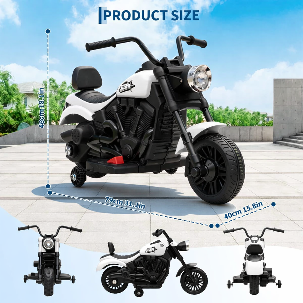 Garvee Elektro-Motorrad Maße 79 × 40 × 46 cm