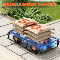 Garvee 3-in-1 Utility Gartenwagen aus Stahl, 227 kg, Mesh-Seiten, 25 cm Reifen für Gelände