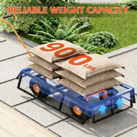 Garvee Schwerlast 3-in-1 Gartenwagen aus Stahl, 408 kg, 25 cm Räder, Wetterfest