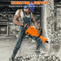 Garvee 1700W Bohrhämmer Abbruchhammer Profi-Set – Vibrationsdämpfung, 3 Meißelbits & Tragetasche Für Beton Und Mauerwerk