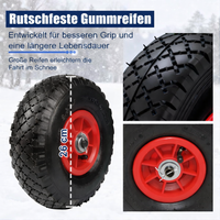 Garvee Schneeschieber mit Doppelstangen-Design - 100 cm Metallklinge, 5-fach höhenverstellbar (24.5-108 cm), ergonomisch & zusammenklappbar für Gehweg und Einfahrt