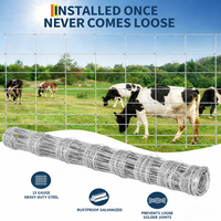 Garvee Rinderzaun 15GA Verzinkt, 1,2×50 m, Korrosionsbeständig für Vieh & Haustiere