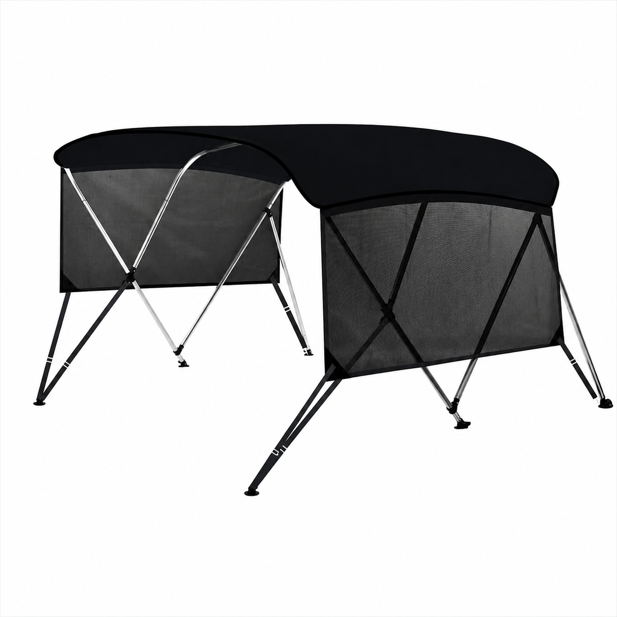 Garvee Bimini Top 3-Bogen, Abnehmbare Seiten, Verstellbar, Marine Canvas, UV-Schutz
