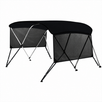 Garvee Bimini Top 3-Bogen, Abnehmbare Seiten, Verstellbar, Marine Canvas, UV-Schutz
