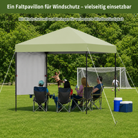GARVEE 2,5 x 2,5 m Pop-Up Pavillon, Wasserdichtes Gartenpavillon mit UV-Schutz, Höhenverstellbar und Tragetasche, Ideal für Garten, Camping und Outdoor Events, Hellgrün