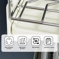 GARVEE Erweiterbar Abtropfgestell Geschirr 42cm Teleskopschublade Edelstahl Für Küche Und Pantry, Silber, Platzsparend