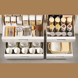 Garvee Ausziehbarer Schrankorganizer 30 × 43 × 9 cm, Kohlenstoffstahl, Vollauszug ohne Bohren für Küche & Bad, Grau, mit Stauraum, mit Ablage - Grau